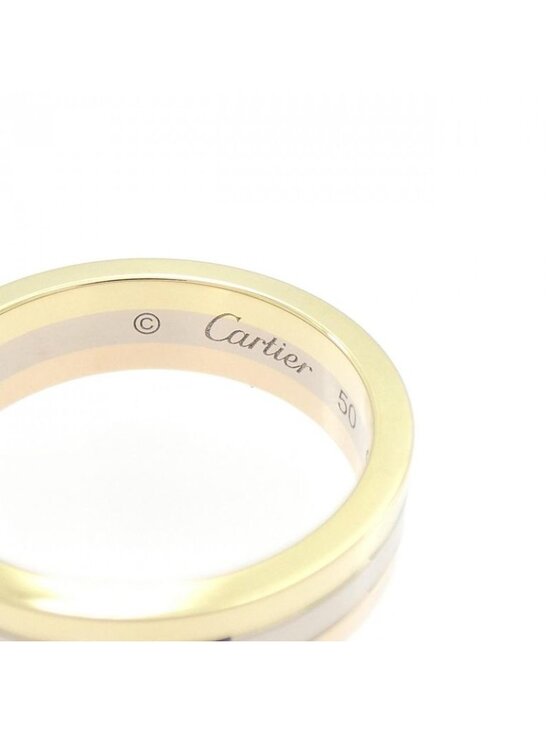 Vendome Louis Cartier 18K Yellow, Rose, and White Gold Men Cartier Louis Vendome Ring